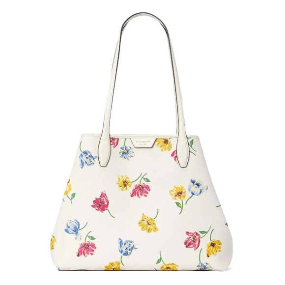 New Kate Spade Sutton Tulip Toss Printed Medium Tote - Picture 2 of 5